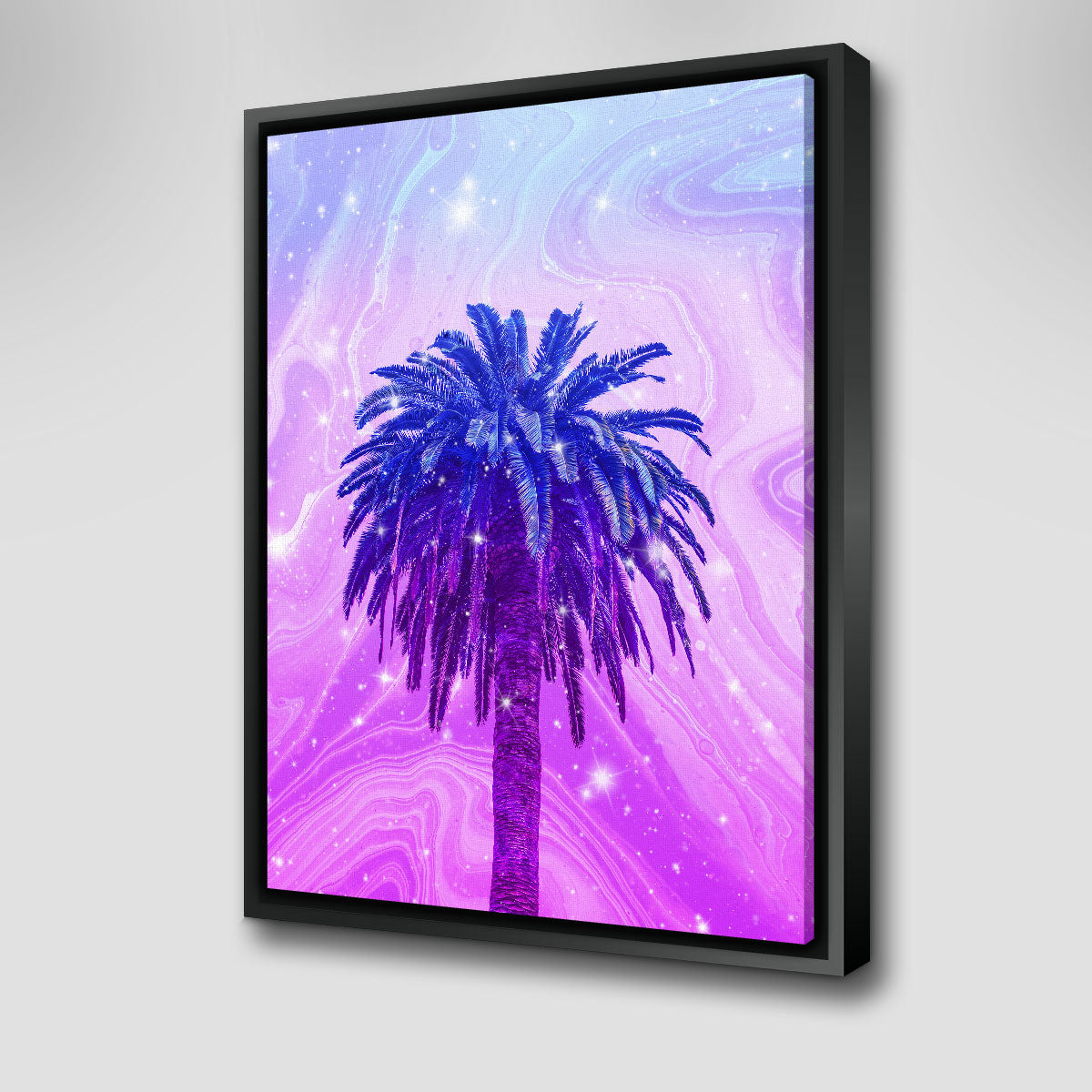 Purple Palm Tree Wall Art