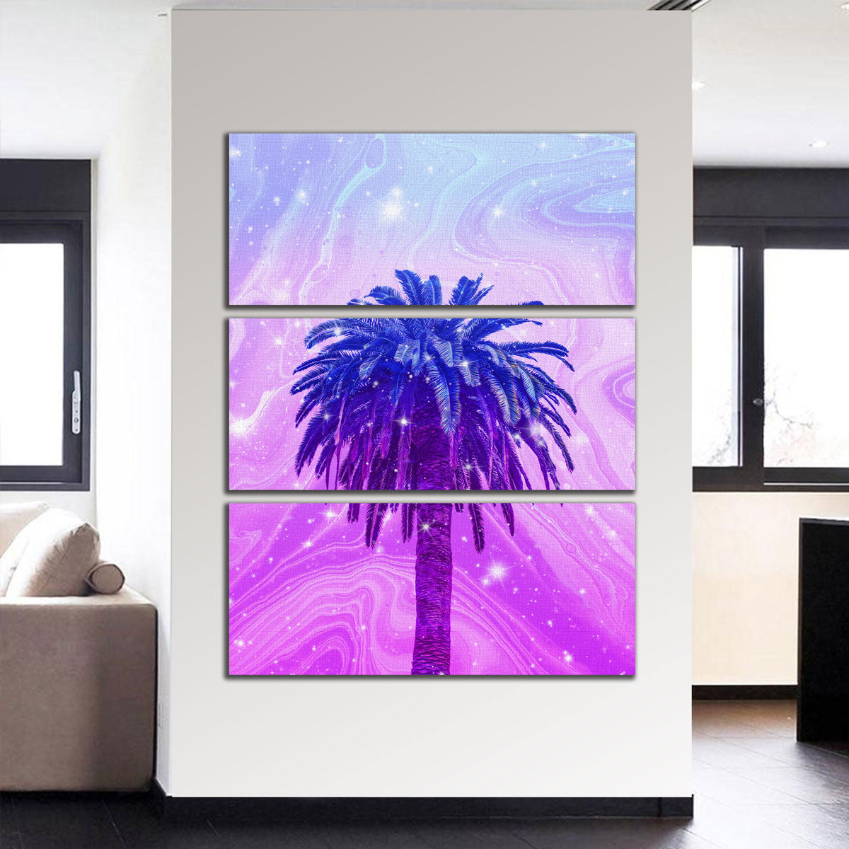 Purple Palm Tree Wall Art