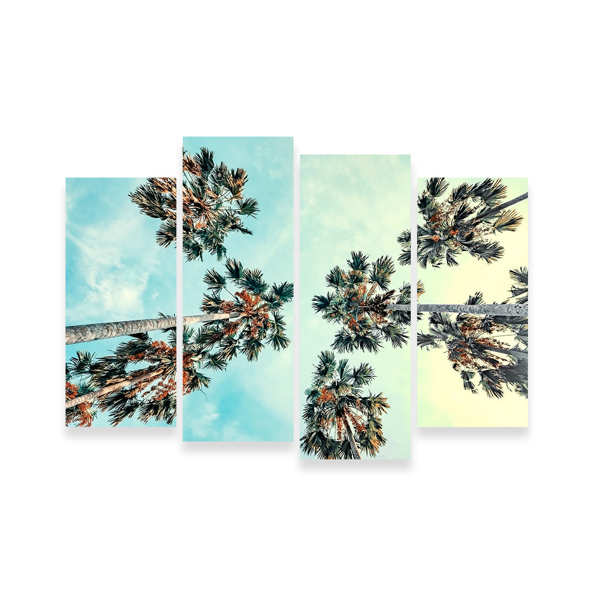 Palm Trees Blue Sky Wall Art