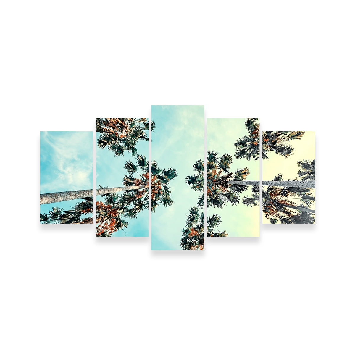 Palm Trees Blue Sky Wall Art