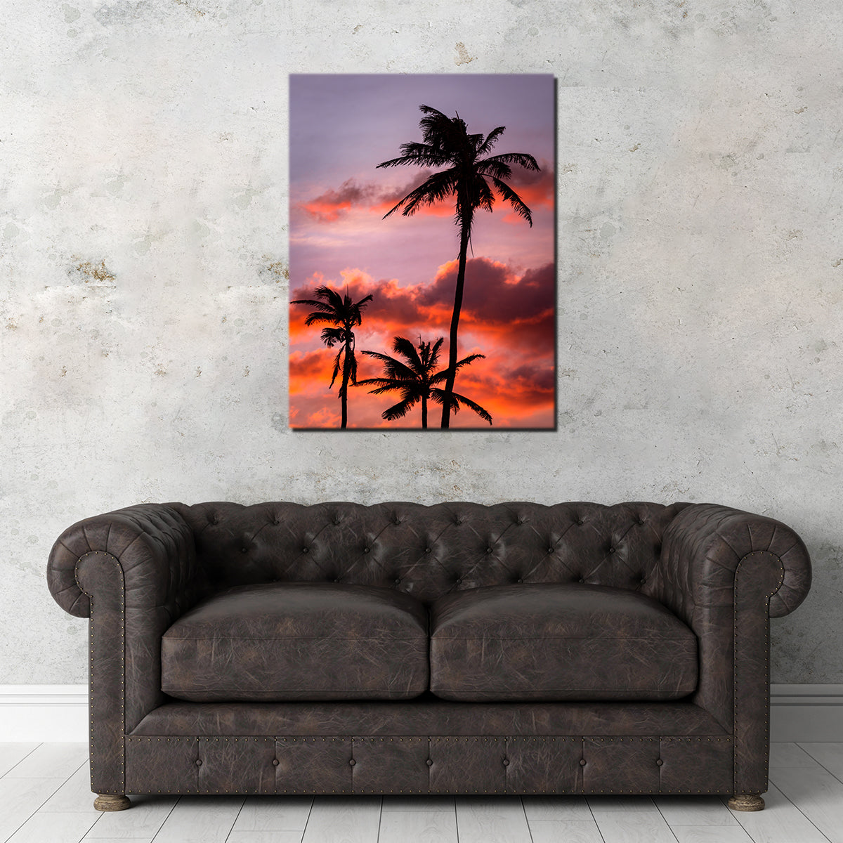 Palm Trees at Sunset Wall Art