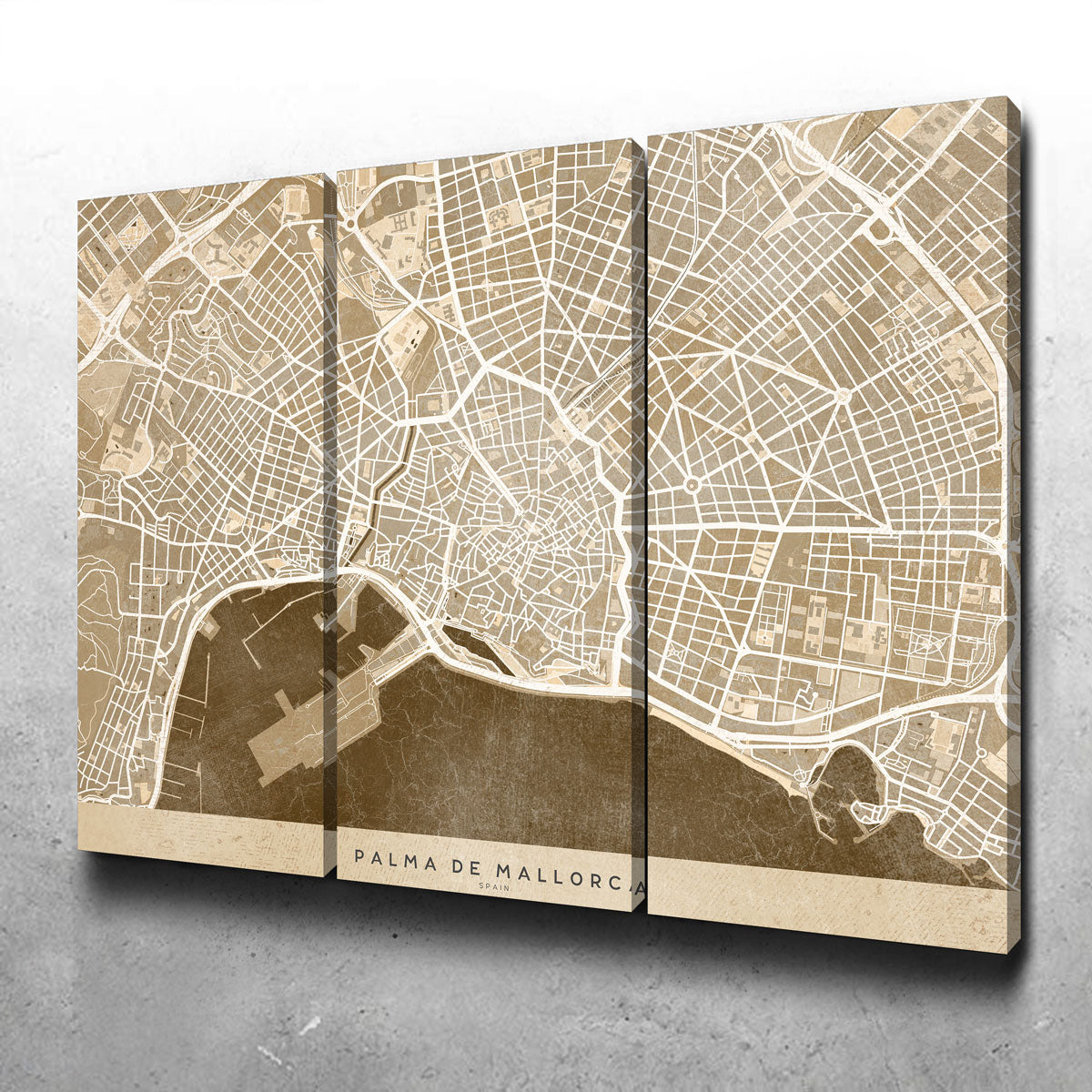 Palma De Mallorca Map Wall Art