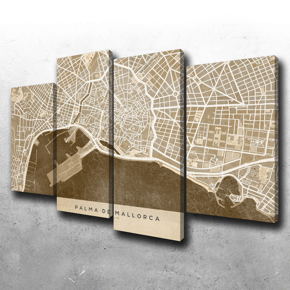 Palma De Mallorca Map Wall Art