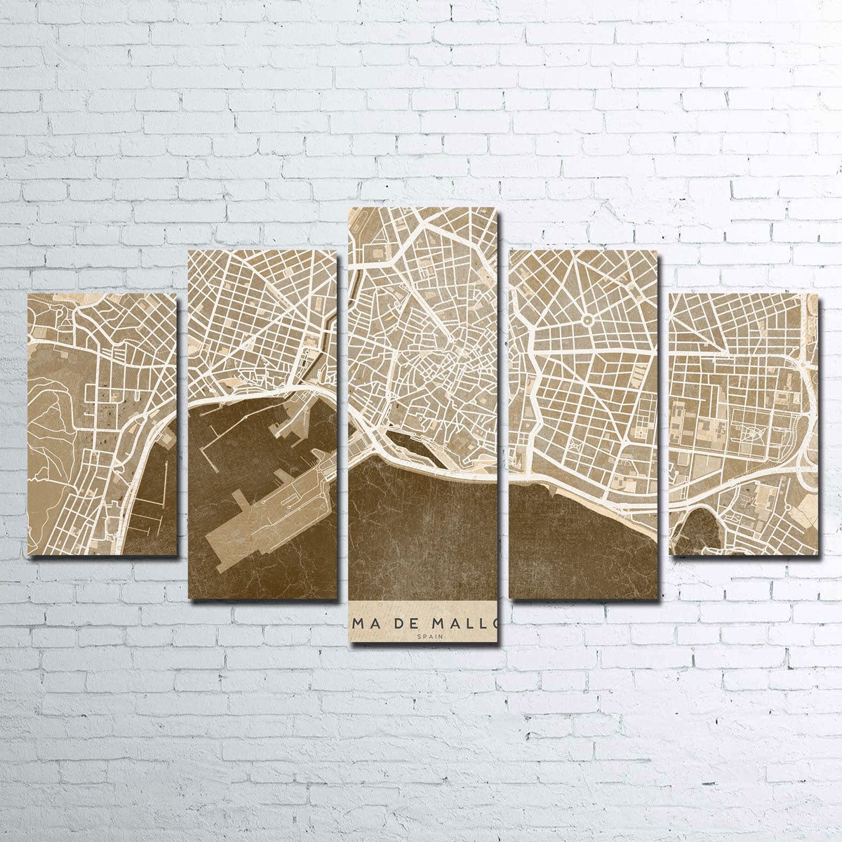 Palma De Mallorca Map Wall Art