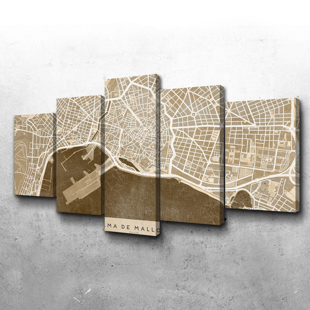 Palma De Mallorca Map Wall Art