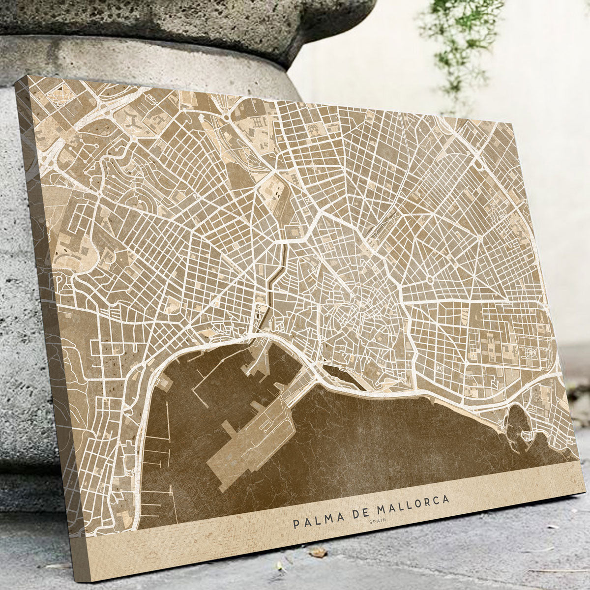 Palma De Mallorca Map Wall Art