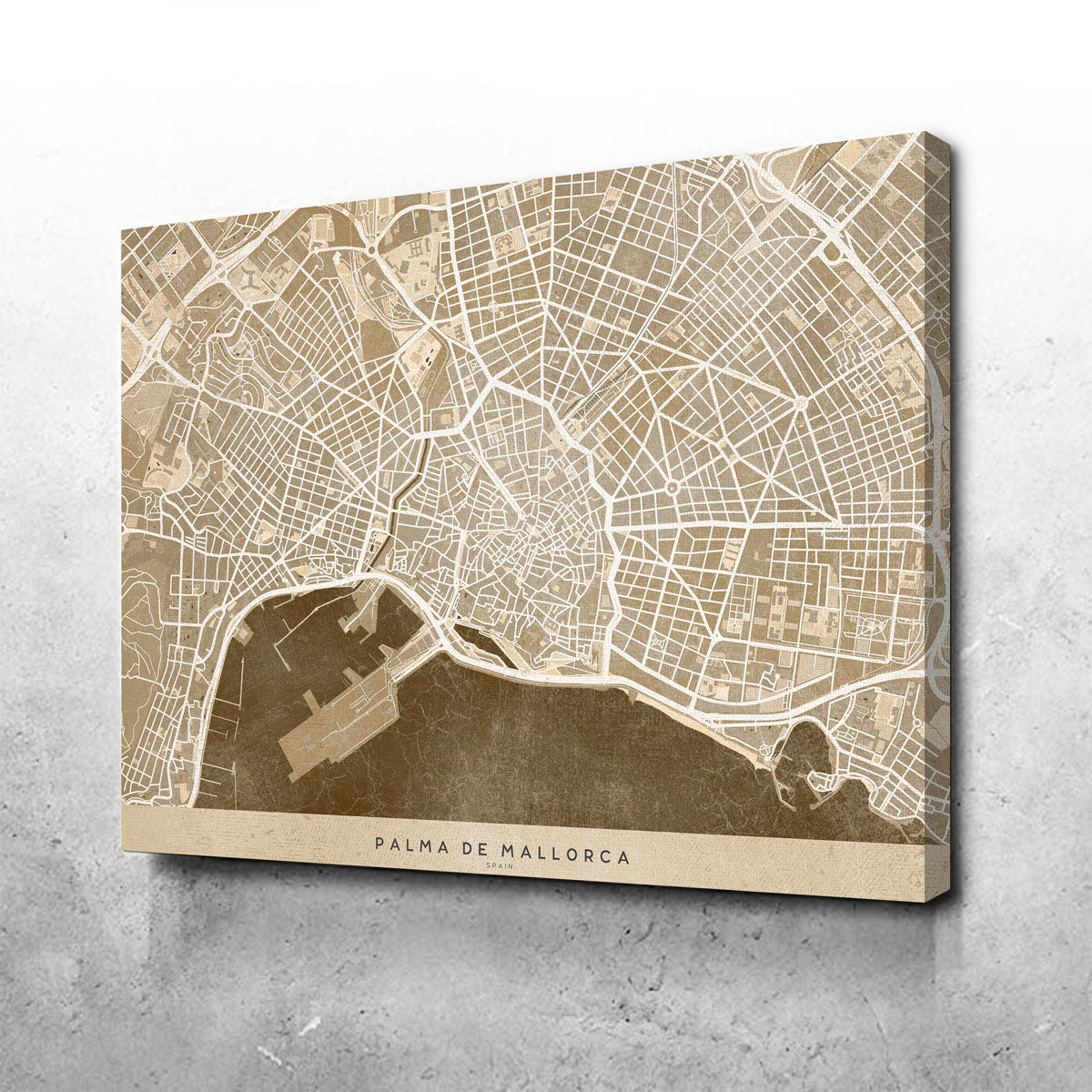 Palma De Mallorca Map Wall Art