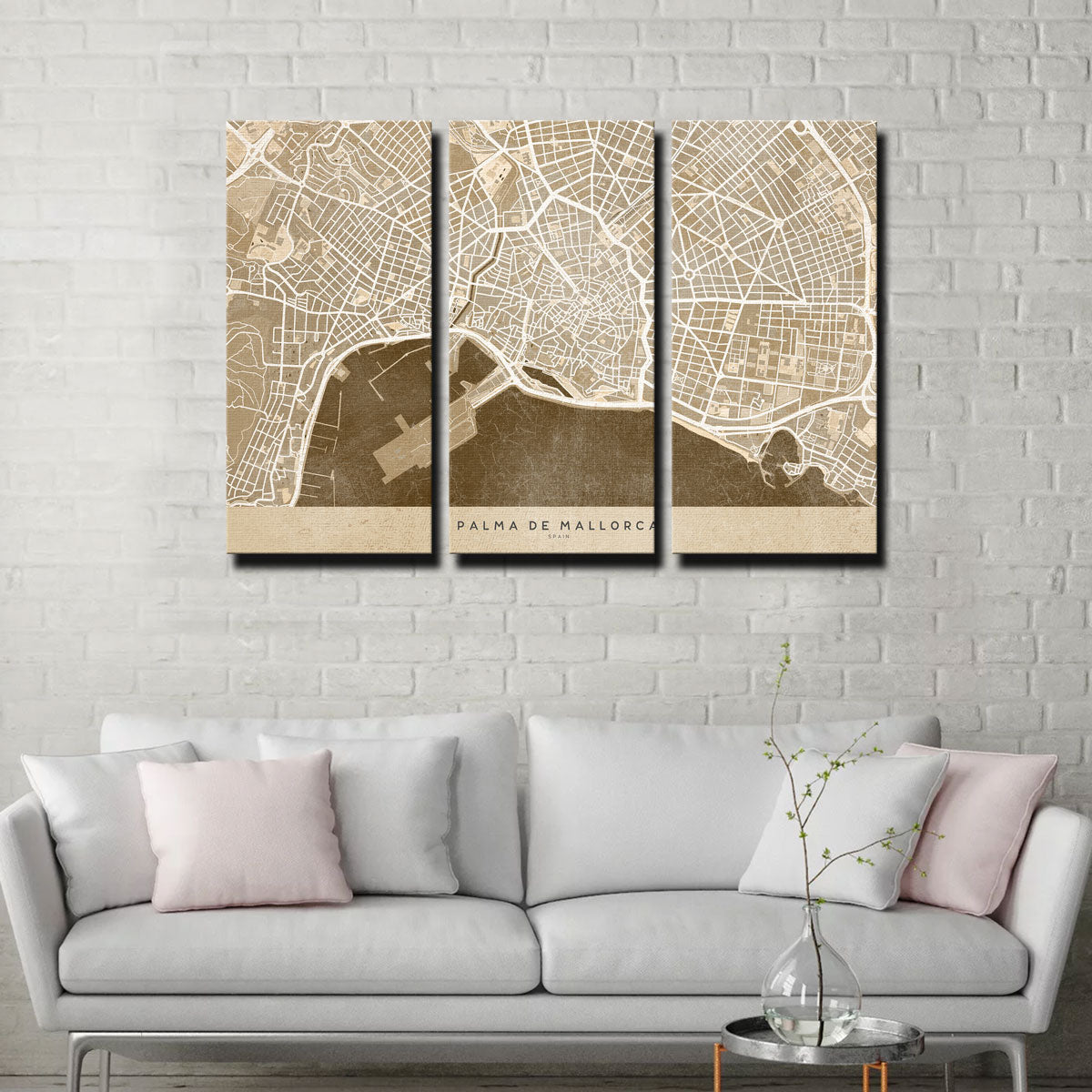Palma De Mallorca Map Wall Art