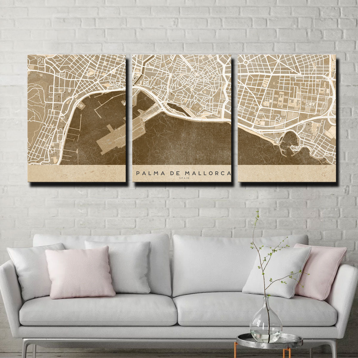 Palma De Mallorca Map Wall Art