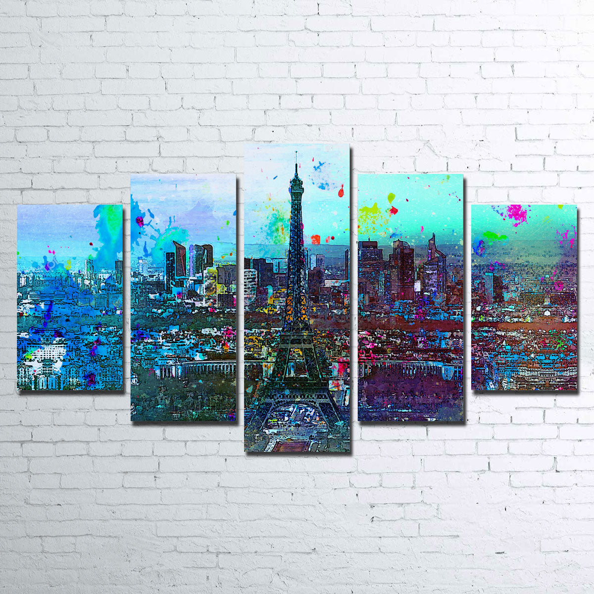 Paris Skyline Canvas Set