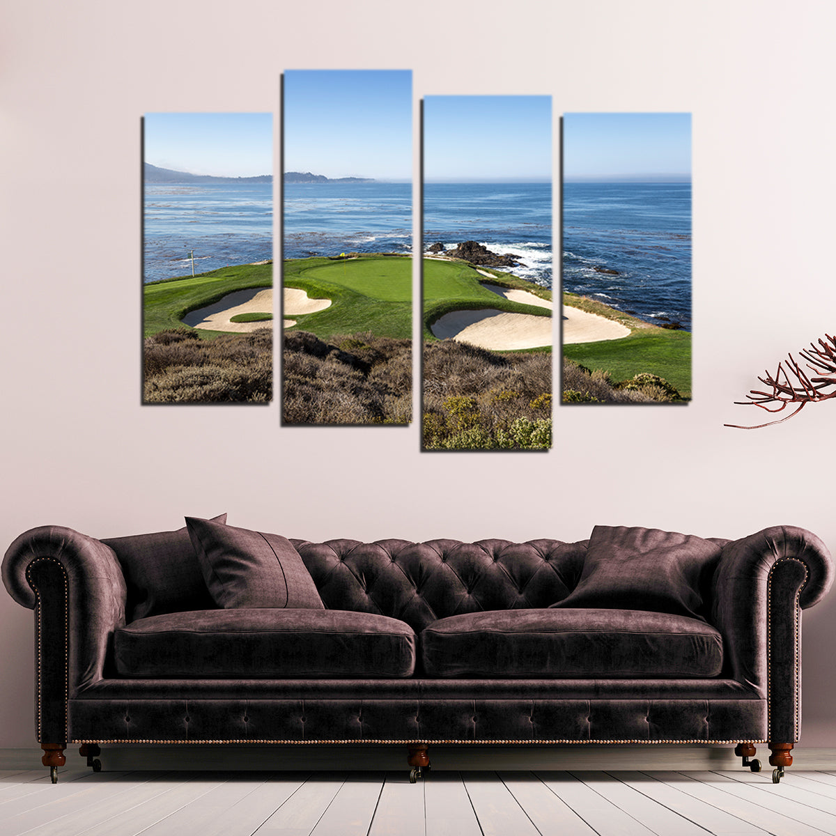 Pebble Beach Canvas Wall Art