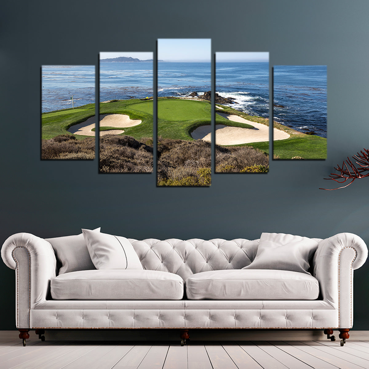 Pebble Beach Canvas Wall Art