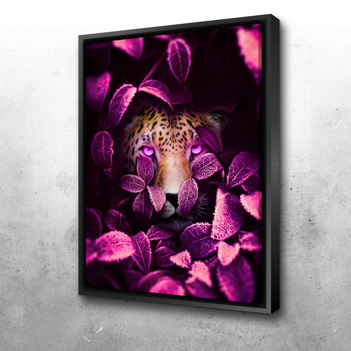 Pink Eyes Jaguar Wall Art