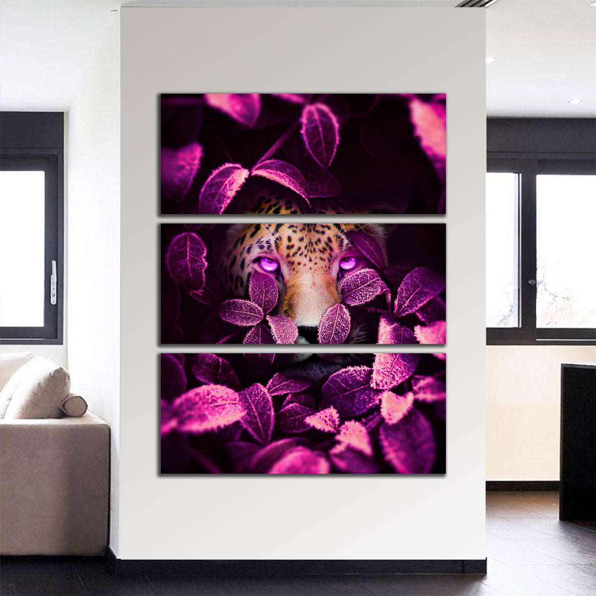 Pink Eyes Jaguar Wall Art