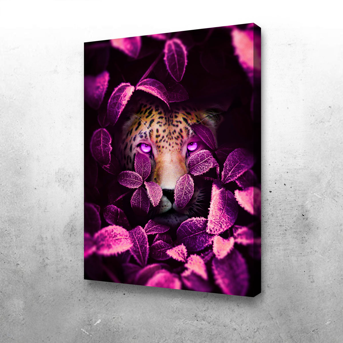 Pink Eyes Jaguar Wall Art