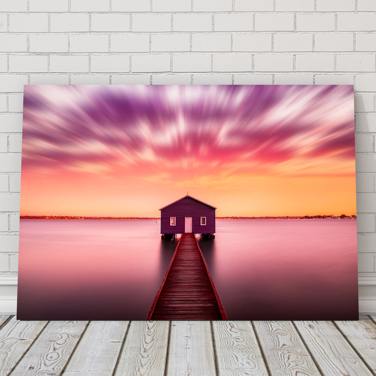 Pink Lake House Wall Art