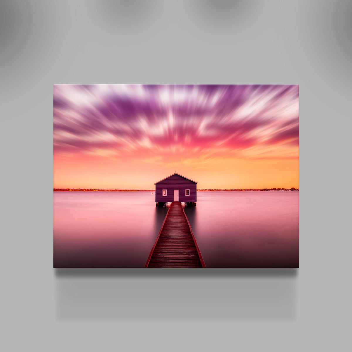 Pink Lake House Wall Art