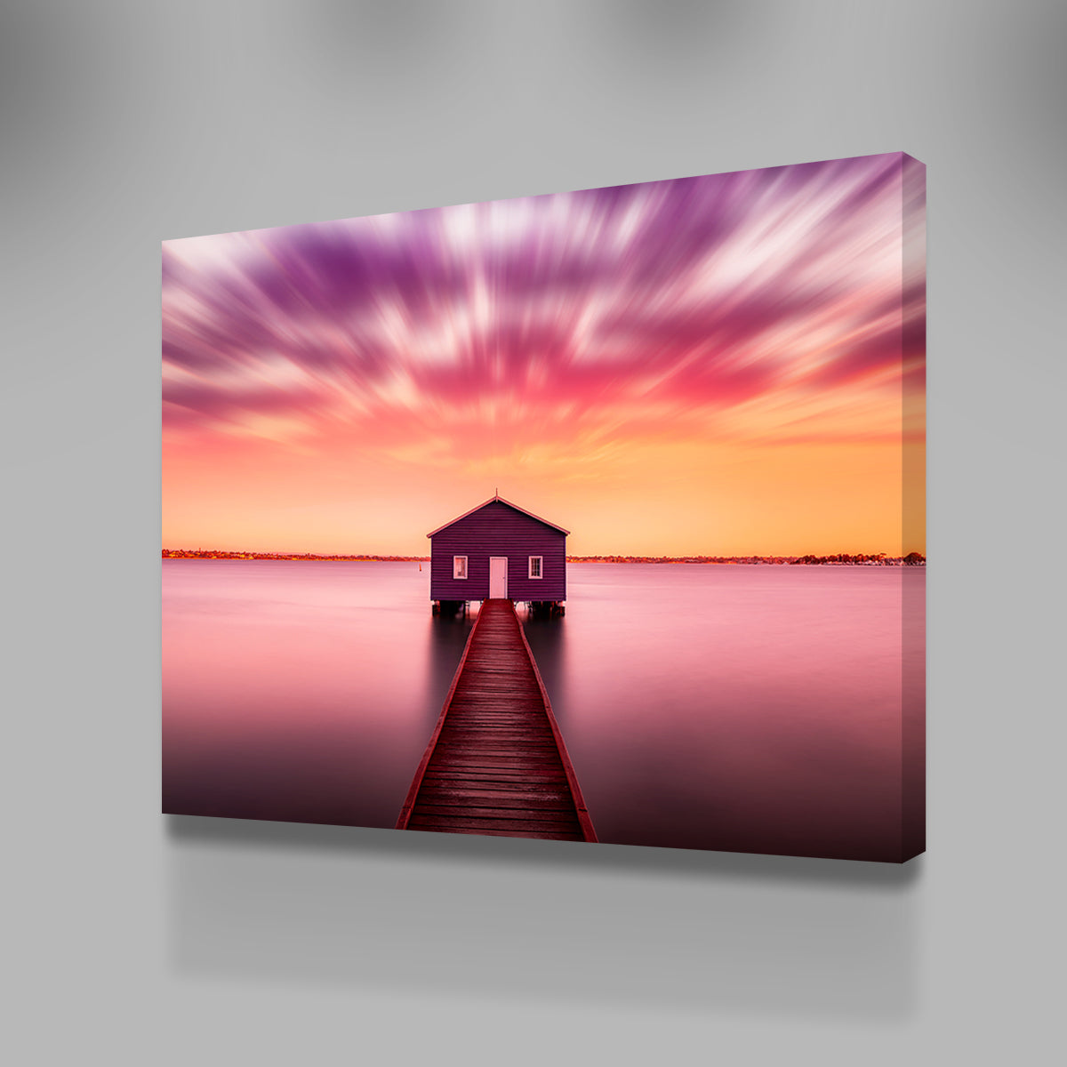 Pink Lake House Wall Art
