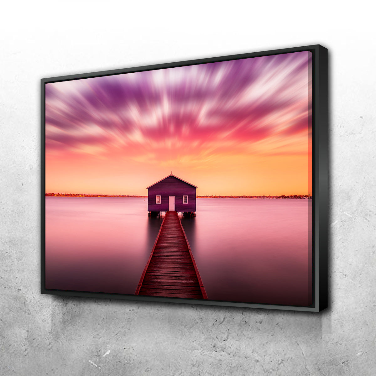 Pink Lake House Wall Art