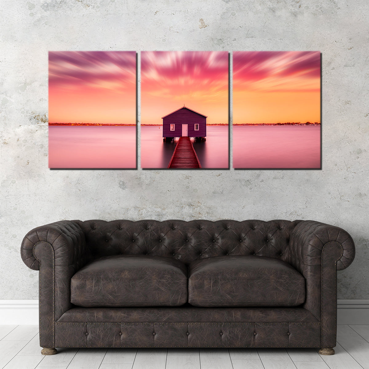 Pink Lake House Wall Art
