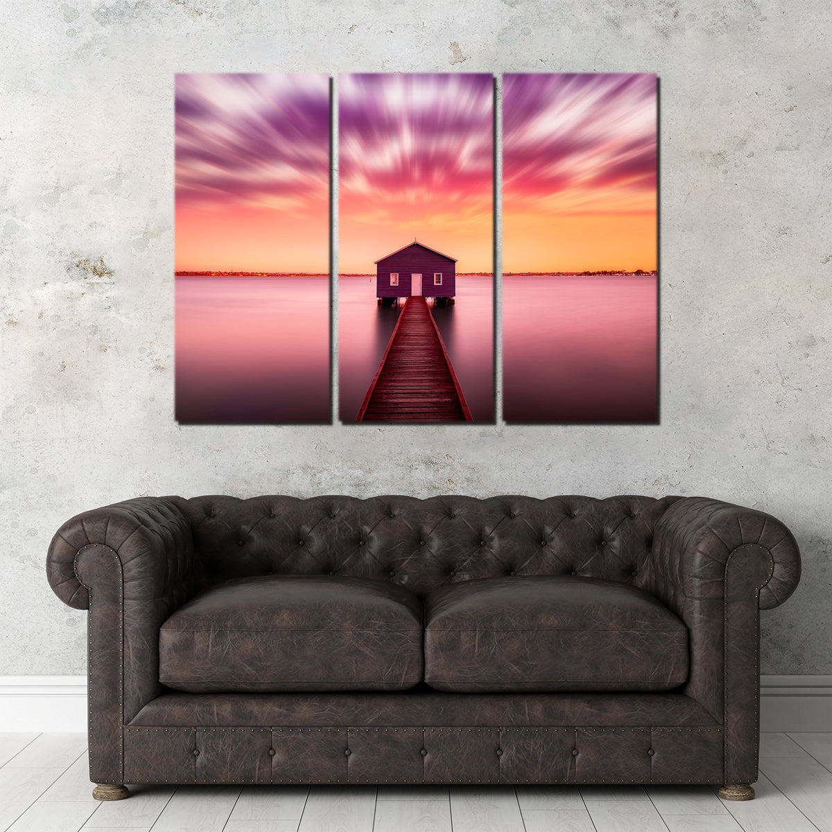 Pink Lake House Wall Art