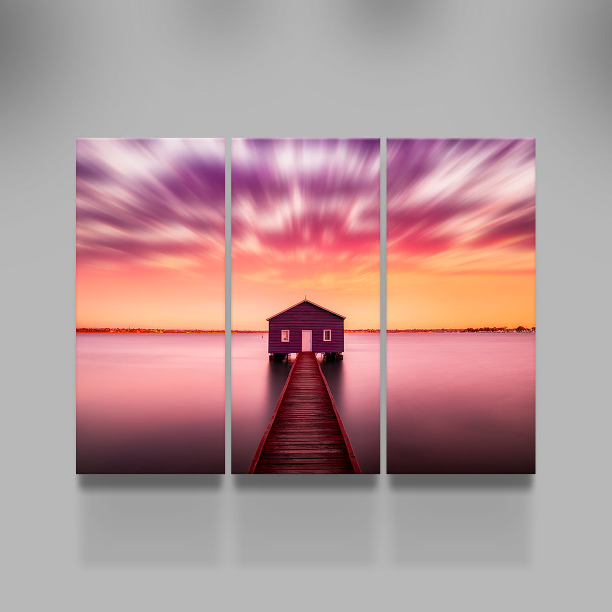Pink Lake House Wall Art