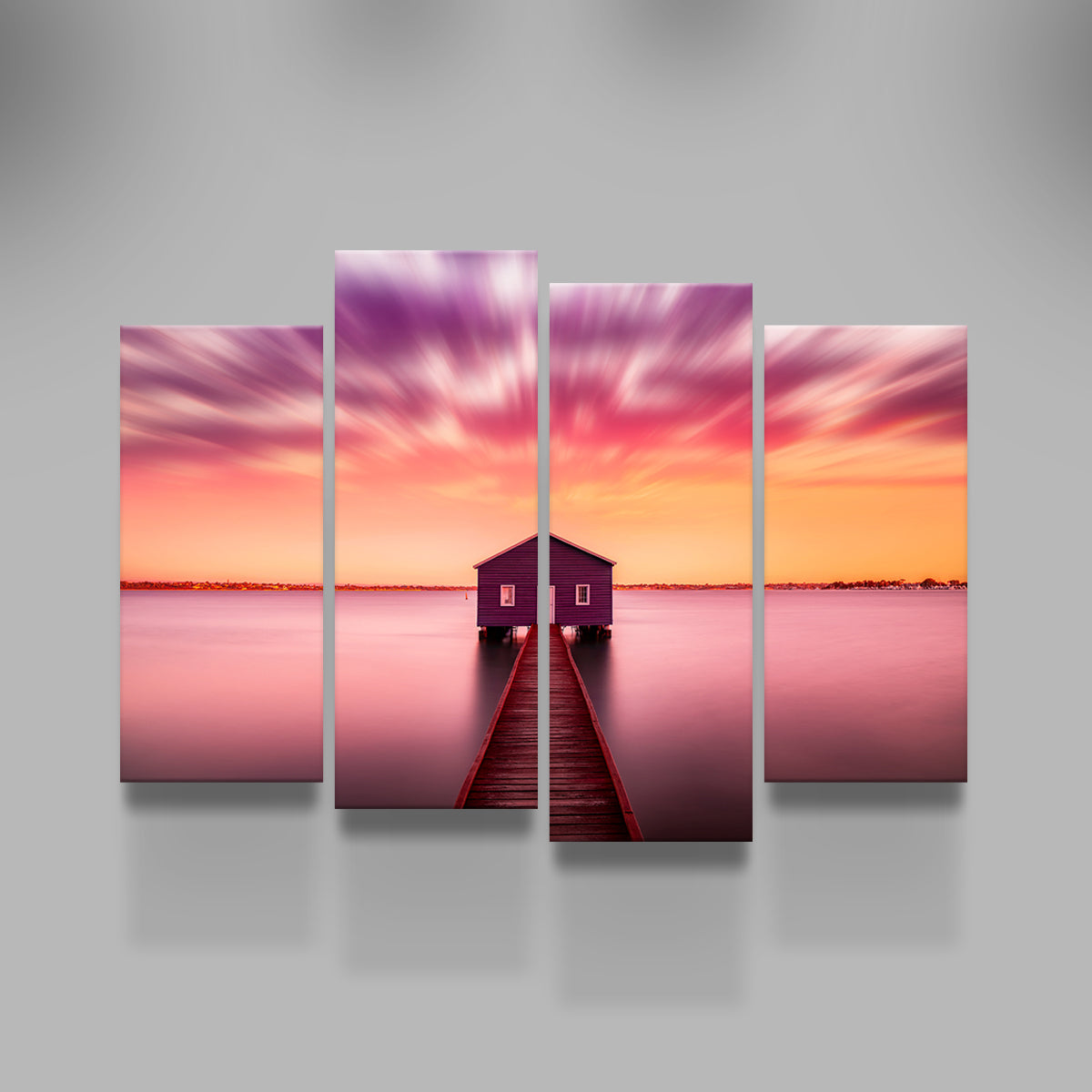 Pink Lake House Wall Art