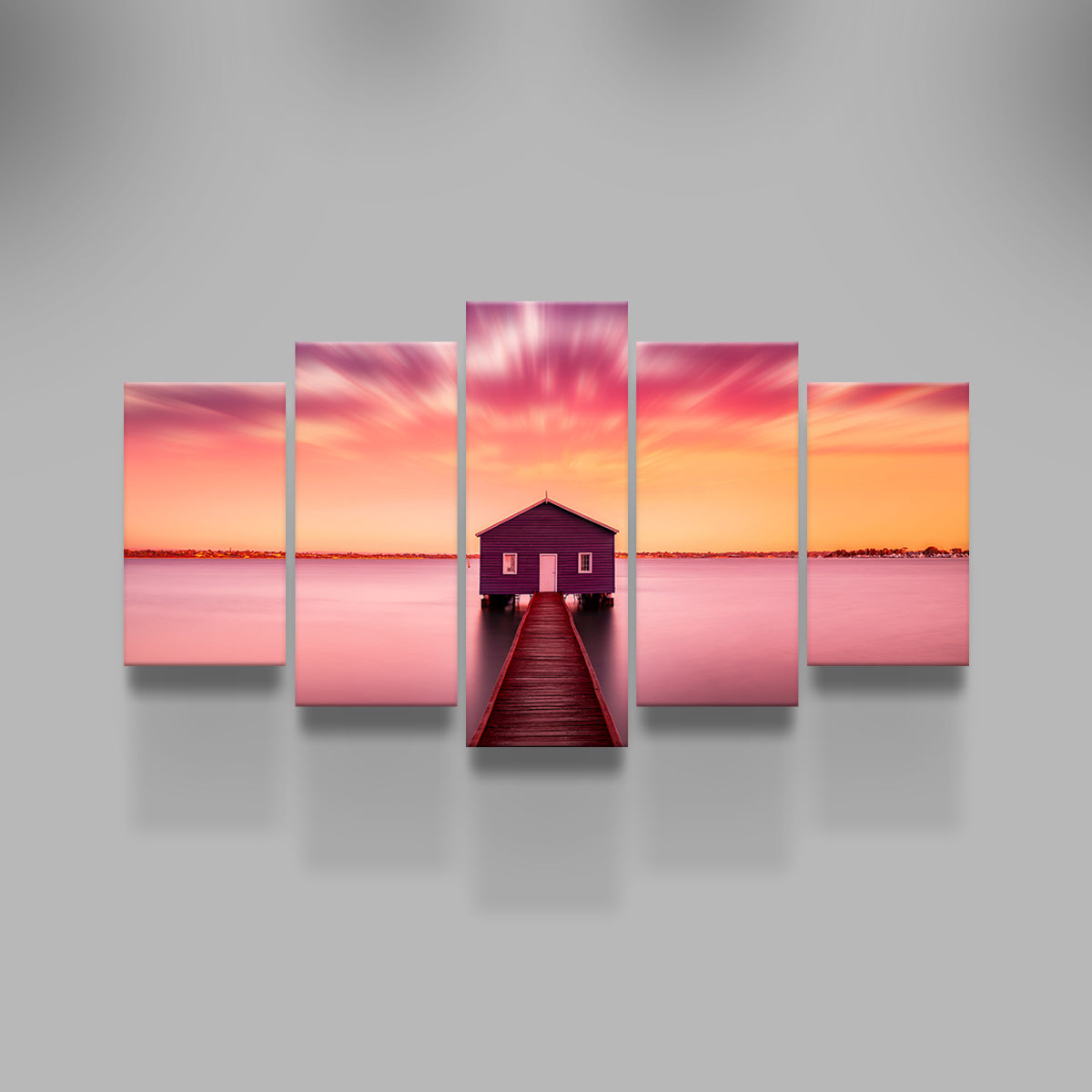 Pink Lake House Wall Art