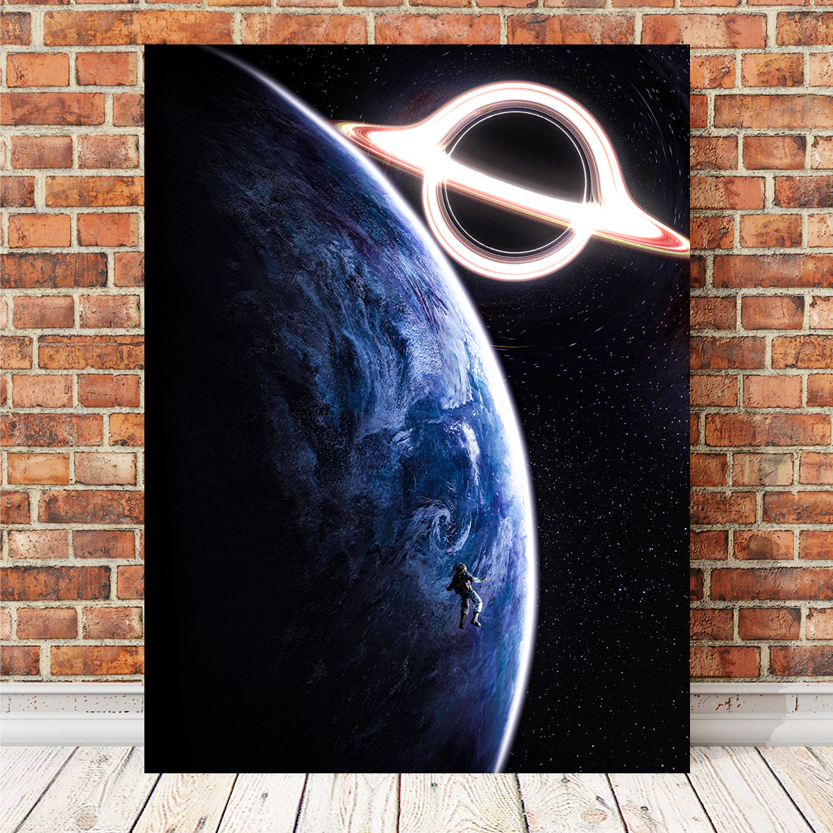Planet and Black Hole Wall Art