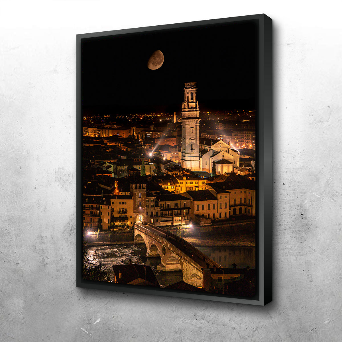 Ponte Pietra by Night Wall Art