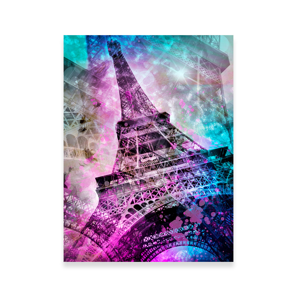 Pop Art Eiffel Tower Wall Art