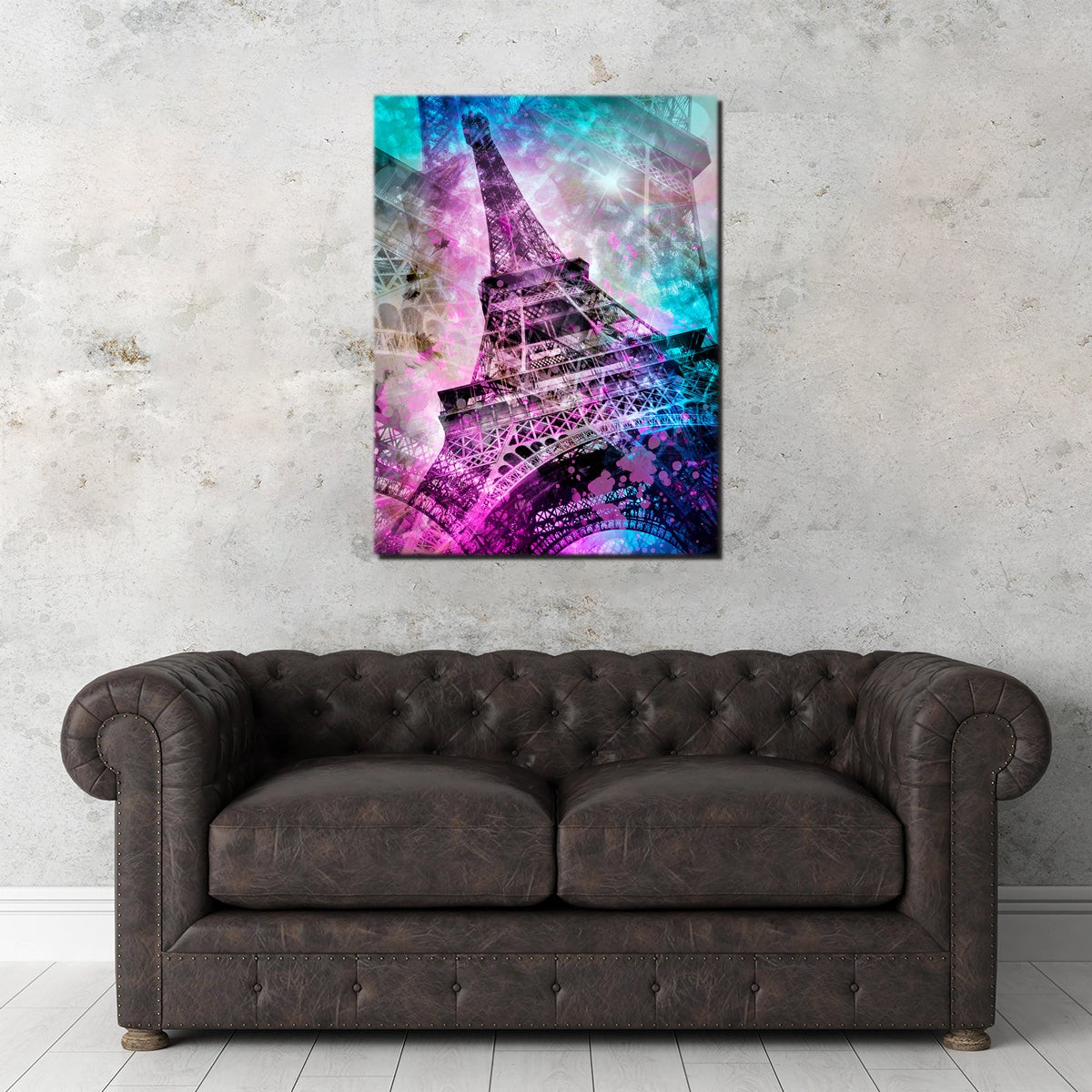 Pop Art Eiffel Tower Wall Art