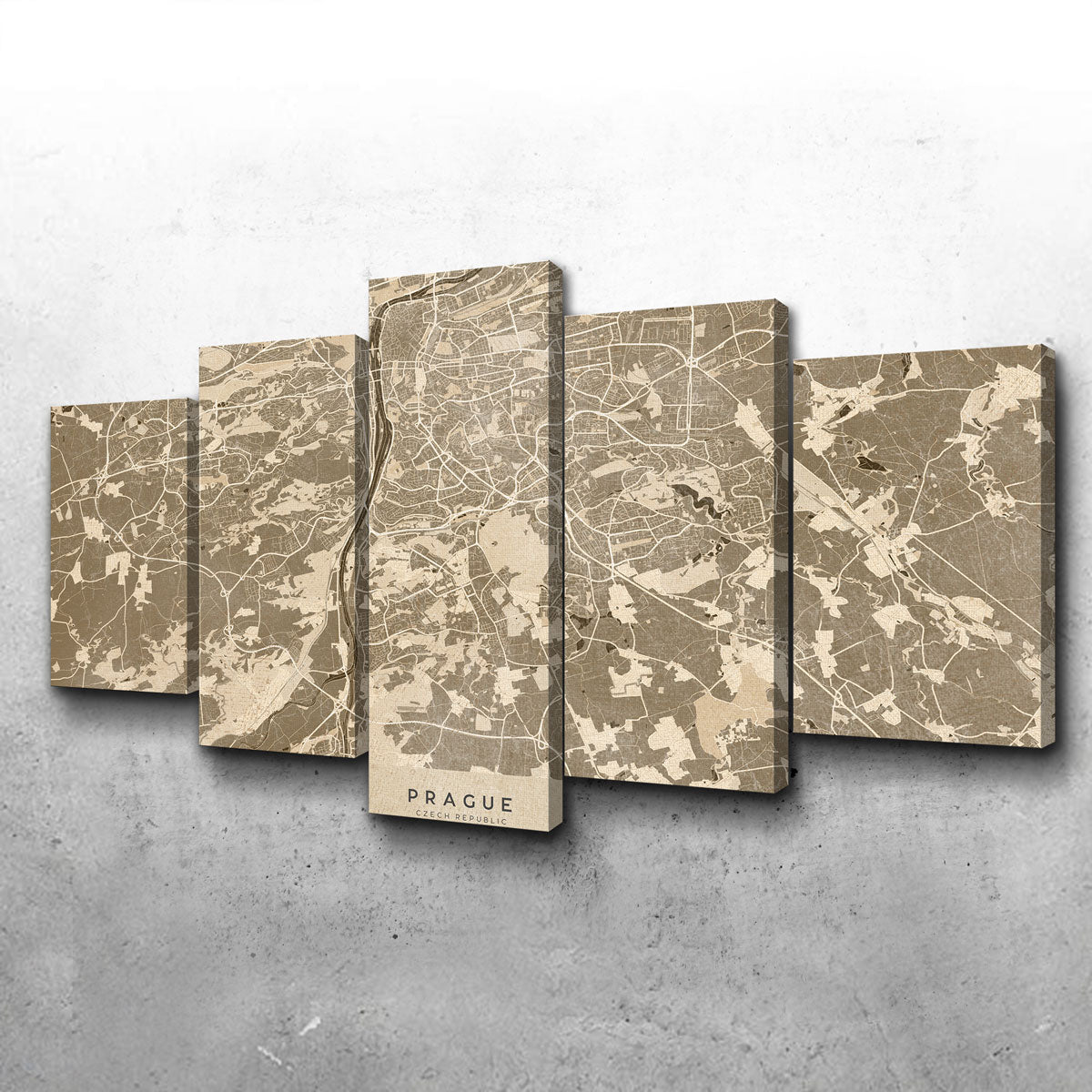 Prague Map Wall Art