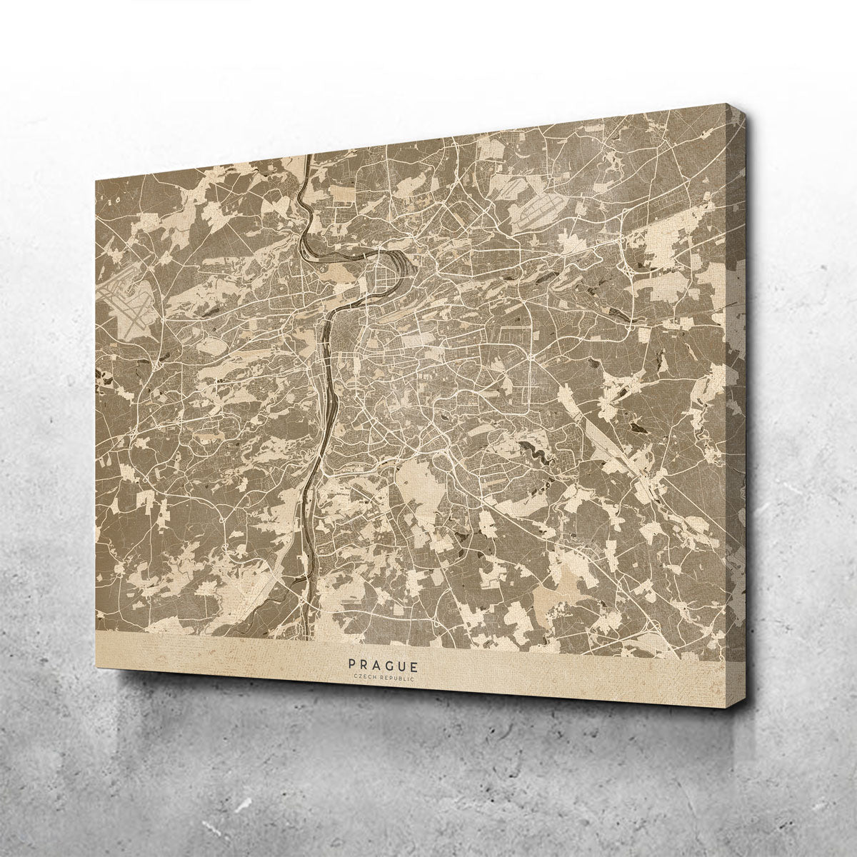 Prague Map Wall Art