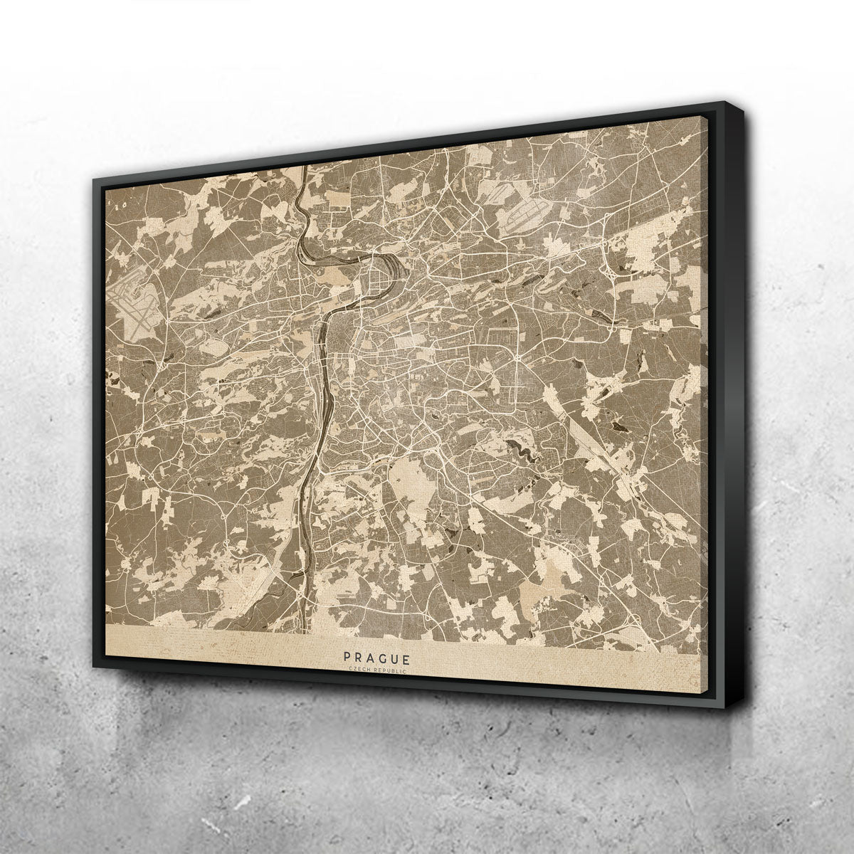 Prague Map Wall Art