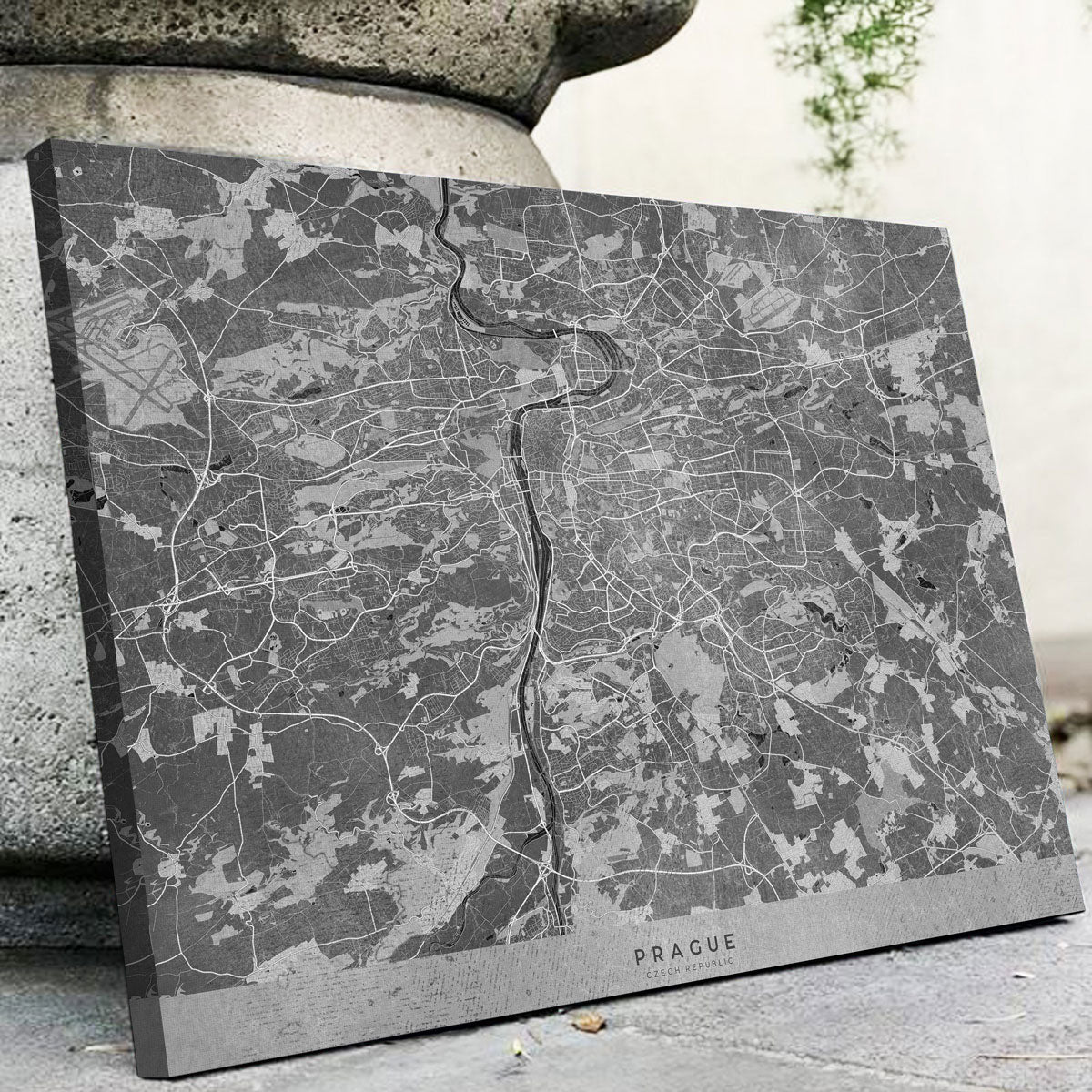 Prague Map 2 Wall Art