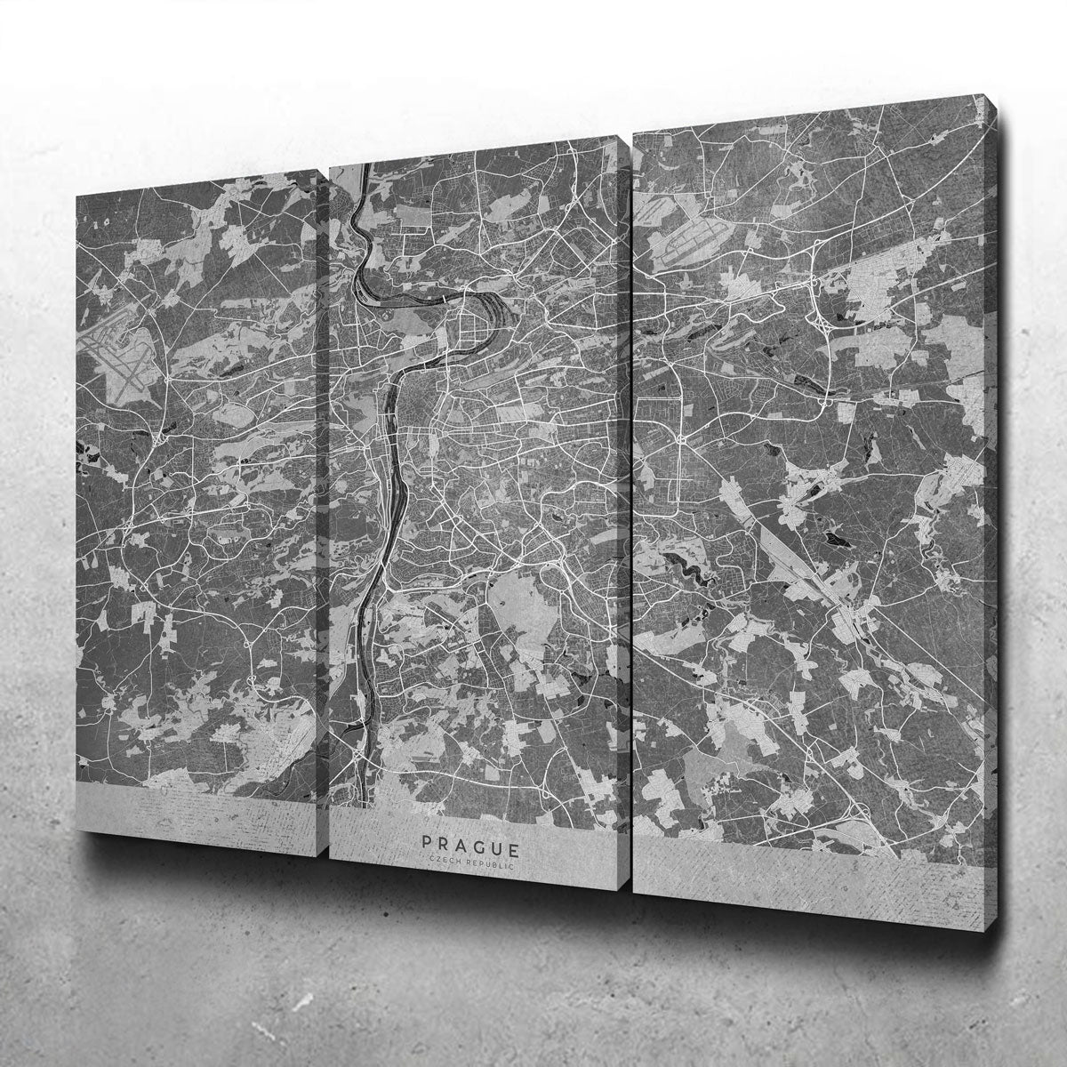 Prague Map 2 Wall Art