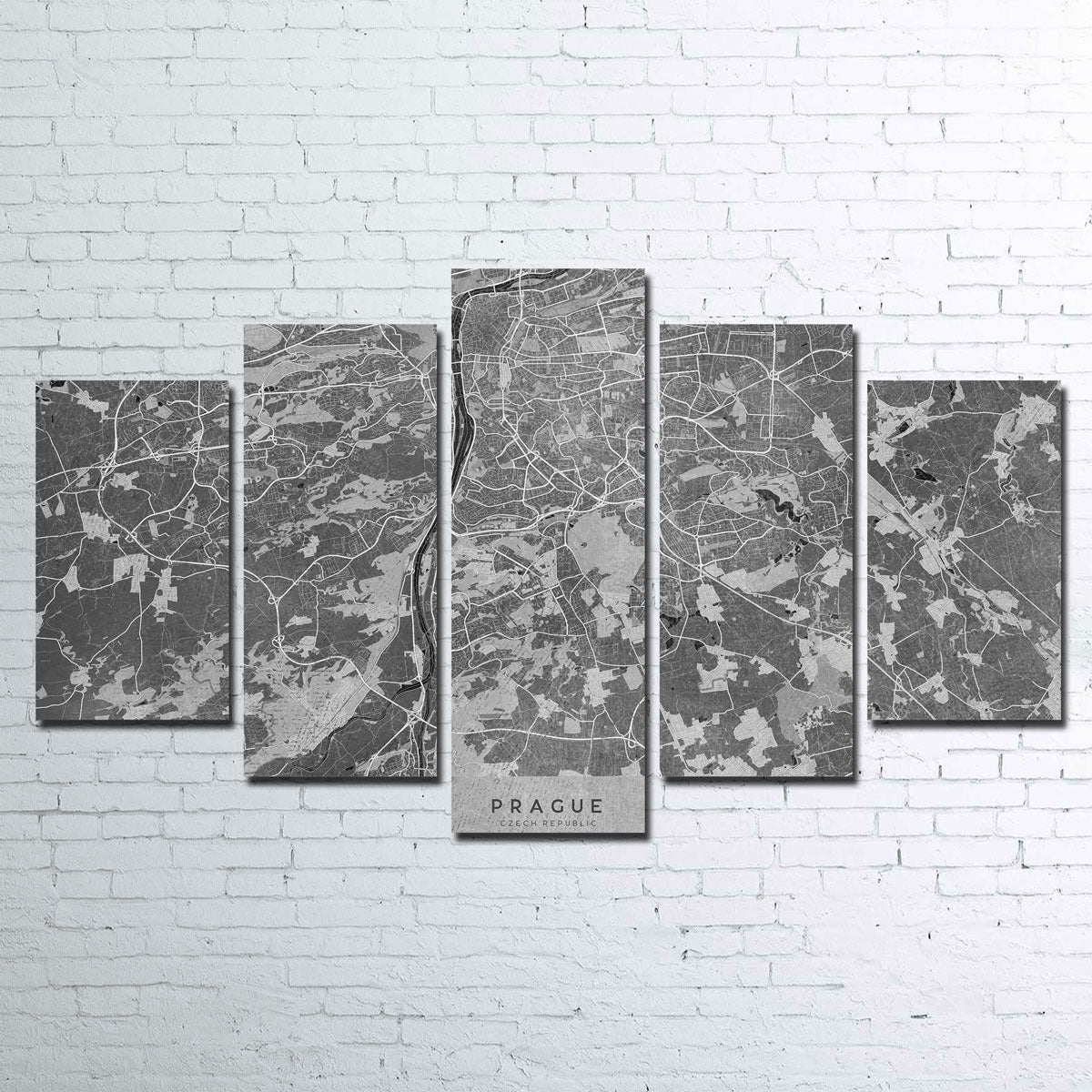 Prague Map 2 Wall Art