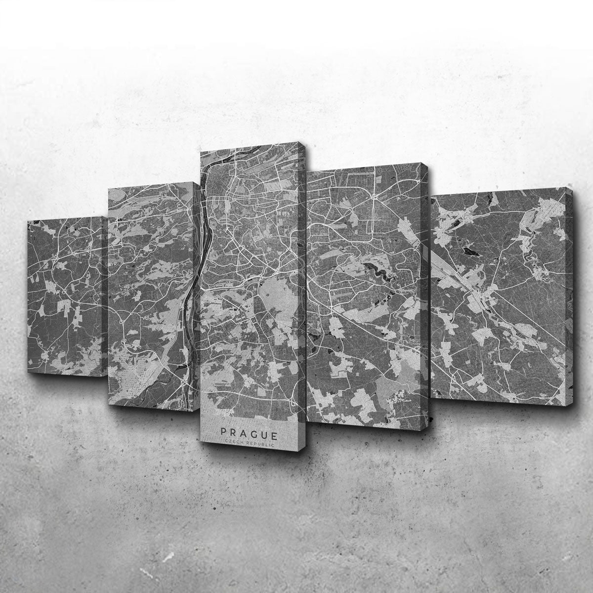 Prague Map 2 Wall Art