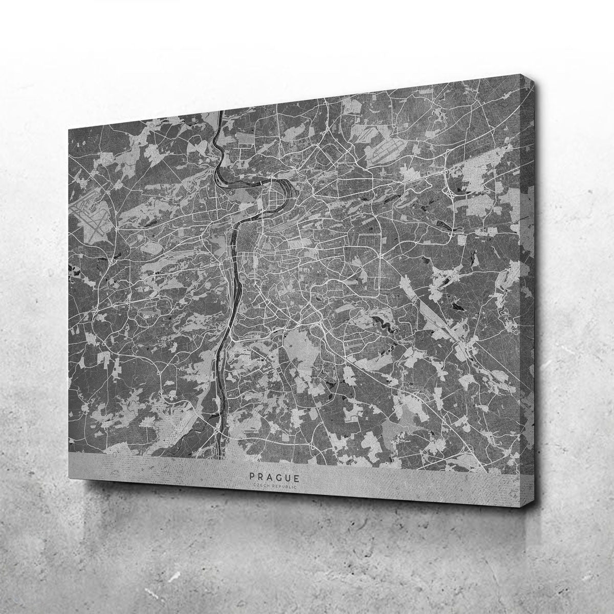 Prague Map 2 Wall Art