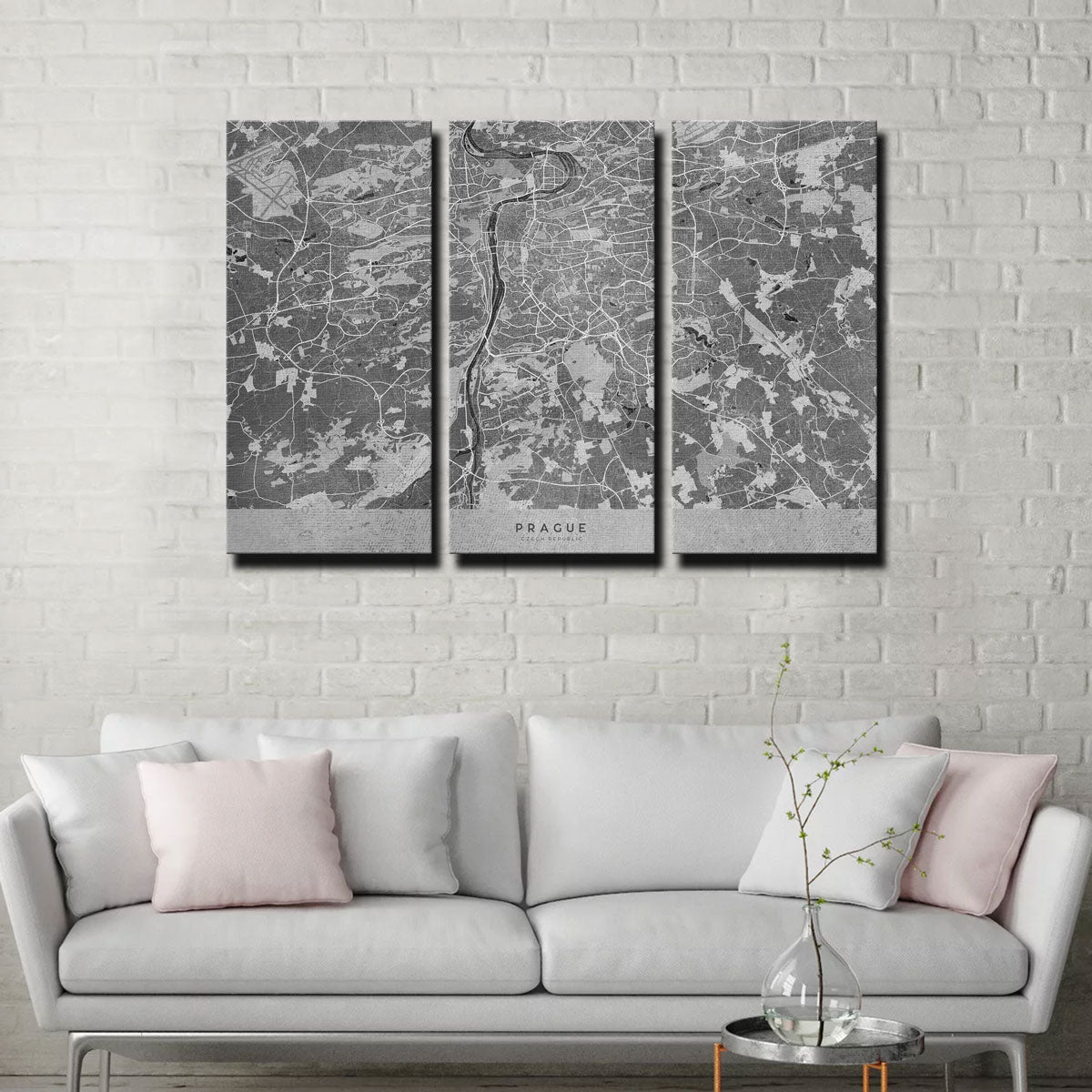 Prague Map 2 Wall Art