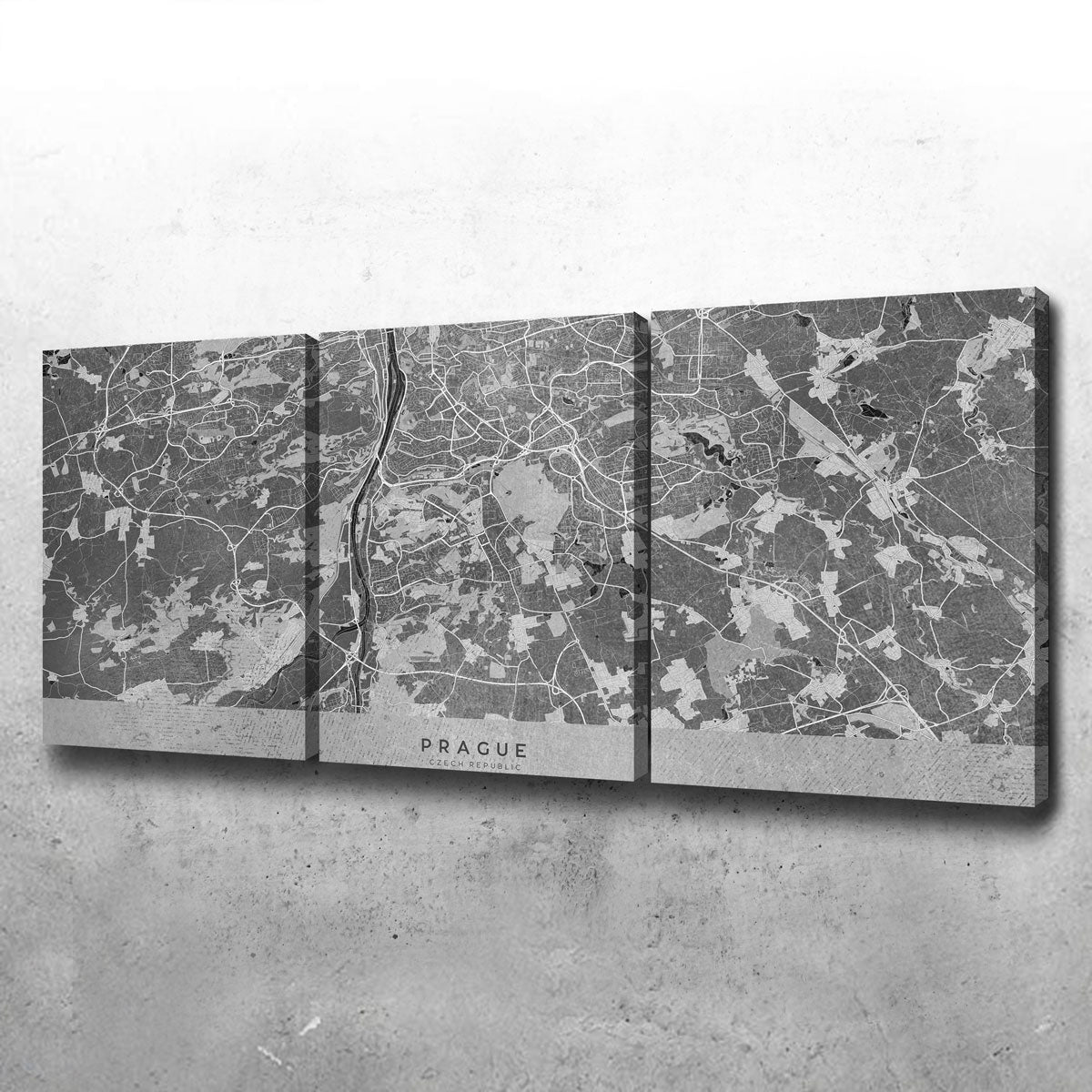 Prague Map 2 Wall Art