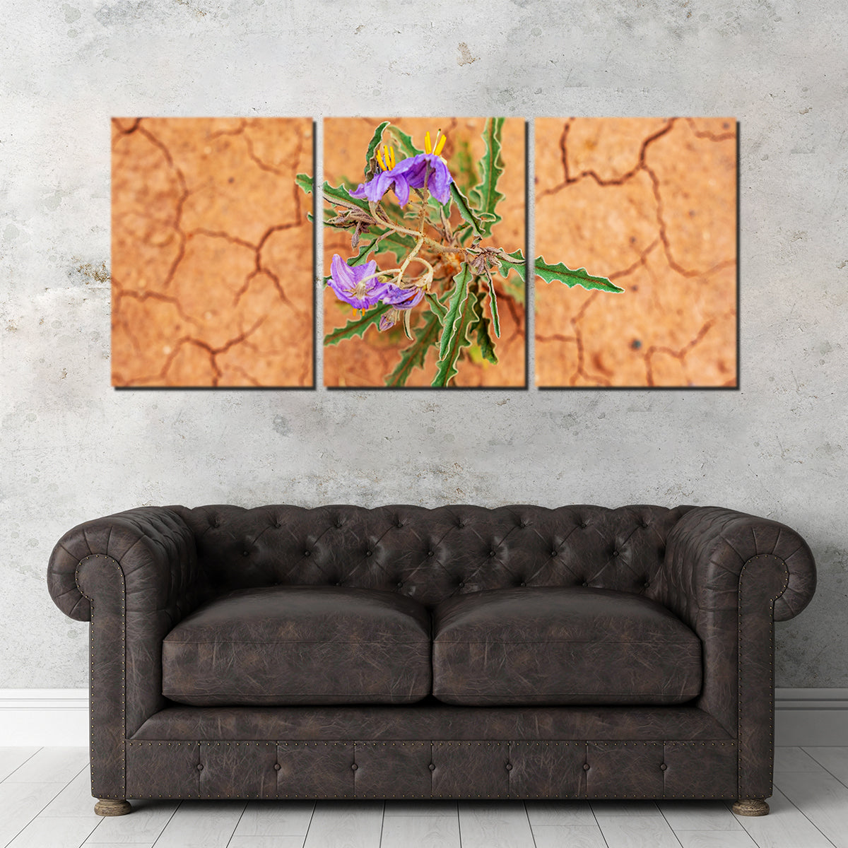 Purple Desert Wild Flowers Wall Art