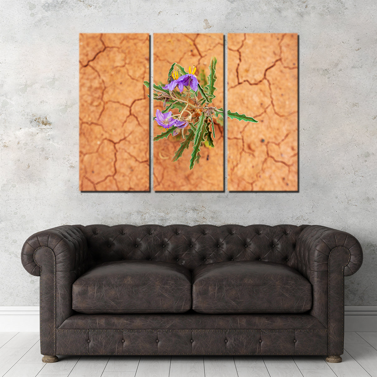 Purple Desert Wild Flowers Wall Art