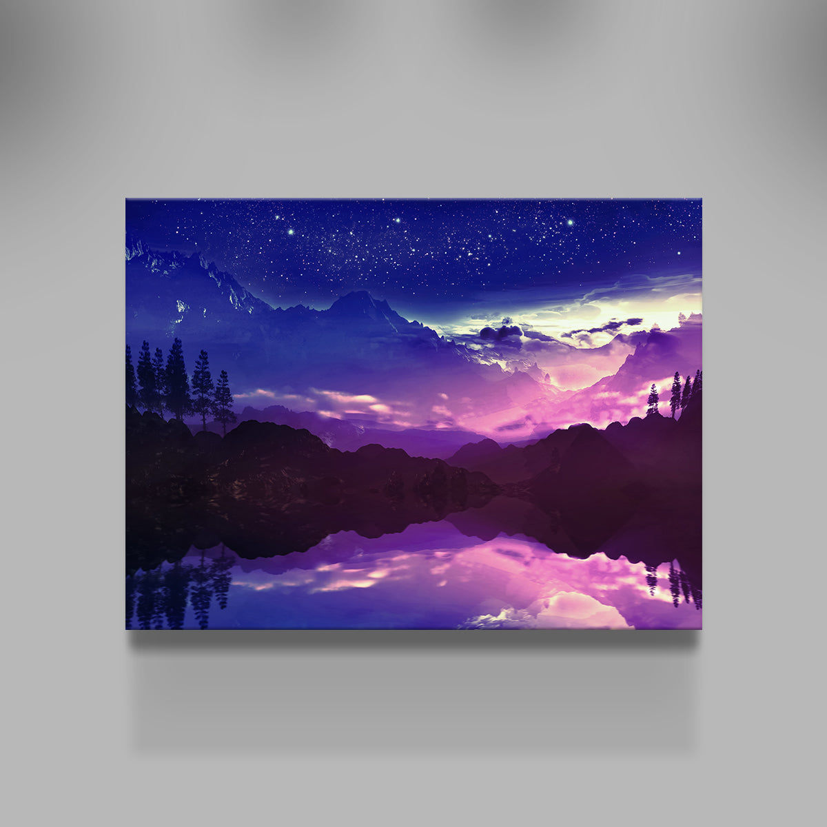Purple Landscape Reflection Wall Art