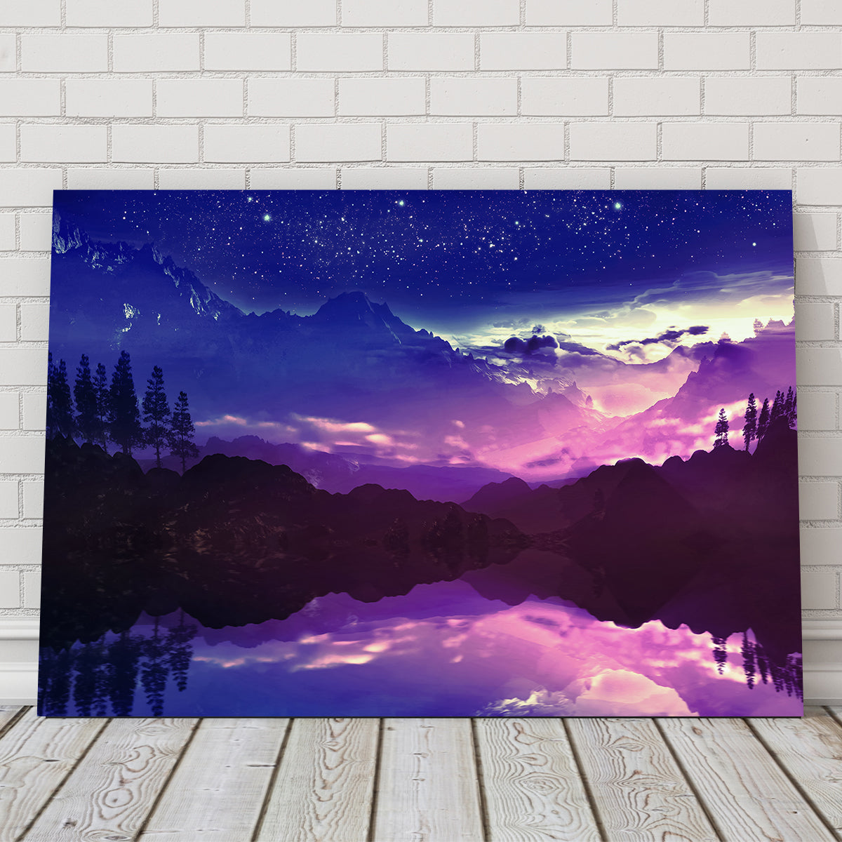 Purple Landscape Reflection Wall Art