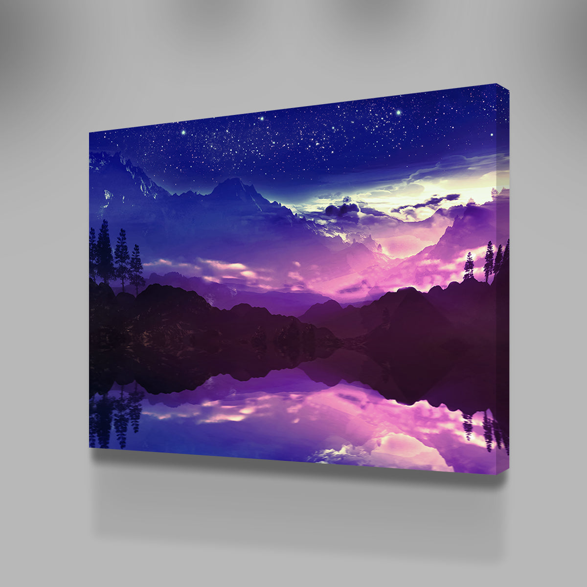 Purple Landscape Reflection Wall Art