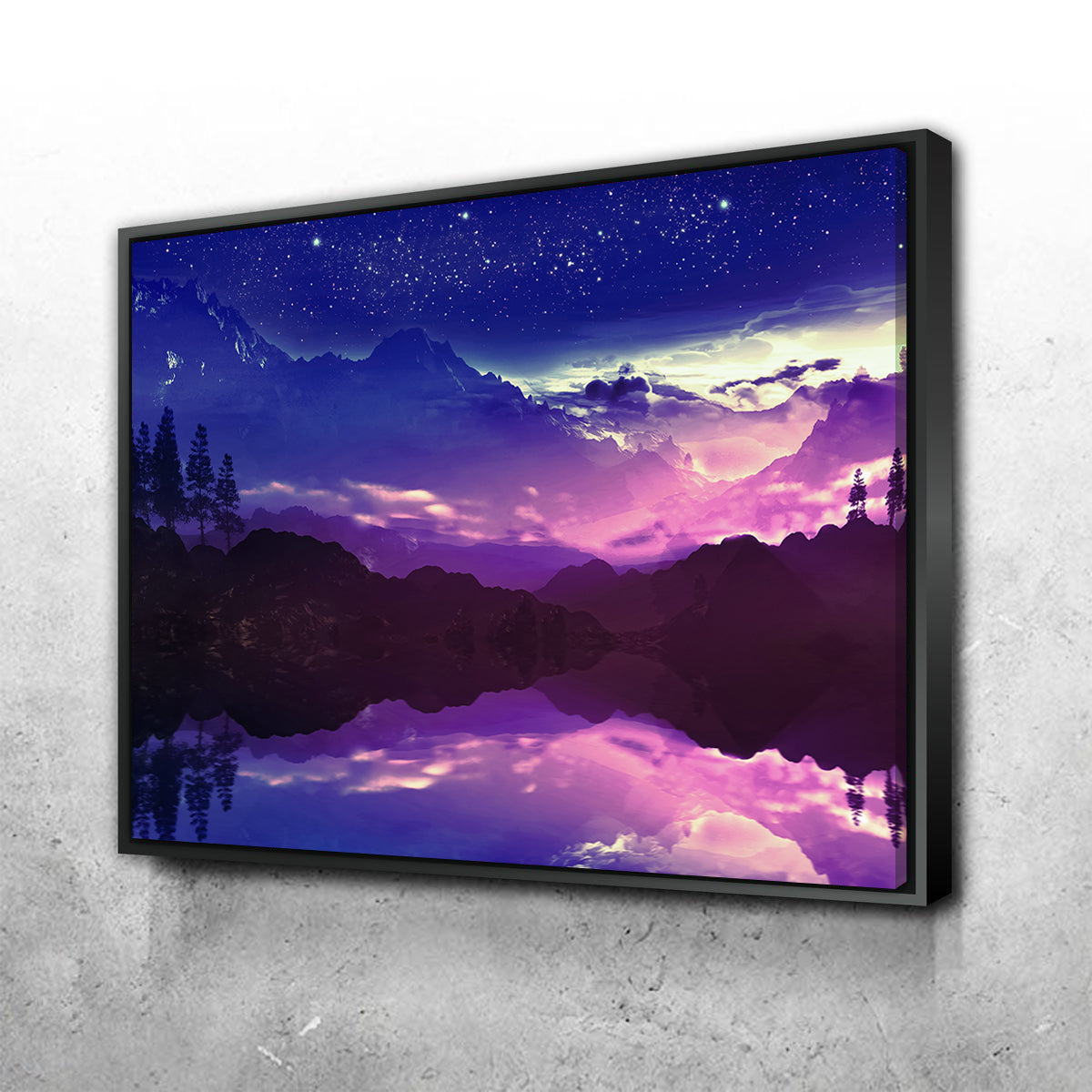 Purple Landscape Reflection Wall Art