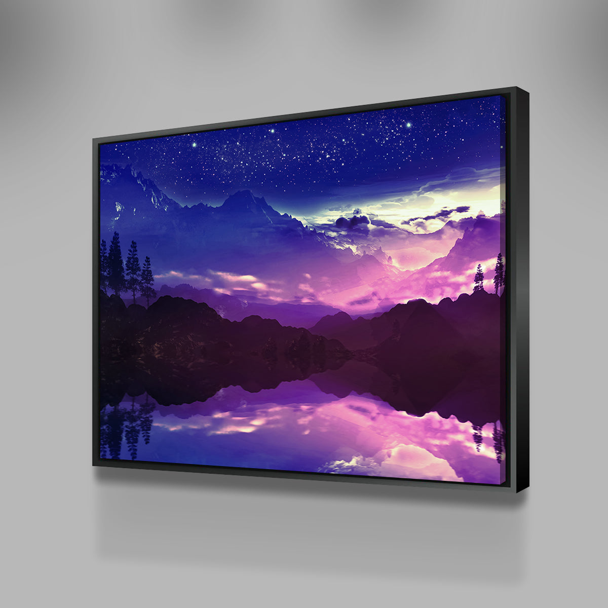 Purple Landscape Reflection Wall Art