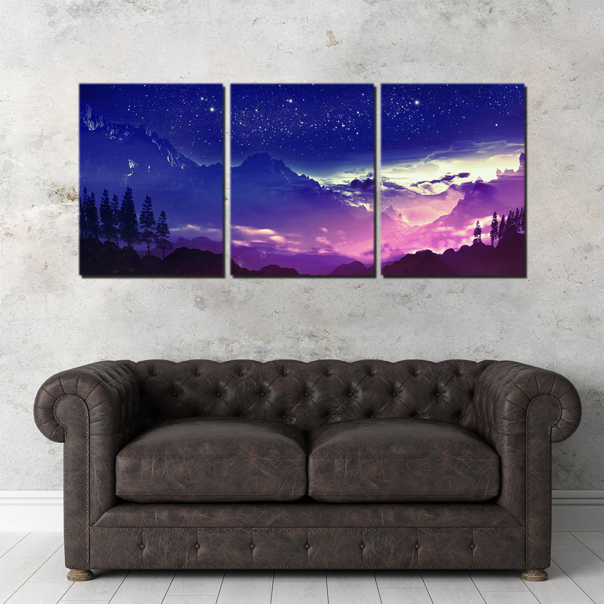 Purple Landscape Reflection Wall Art